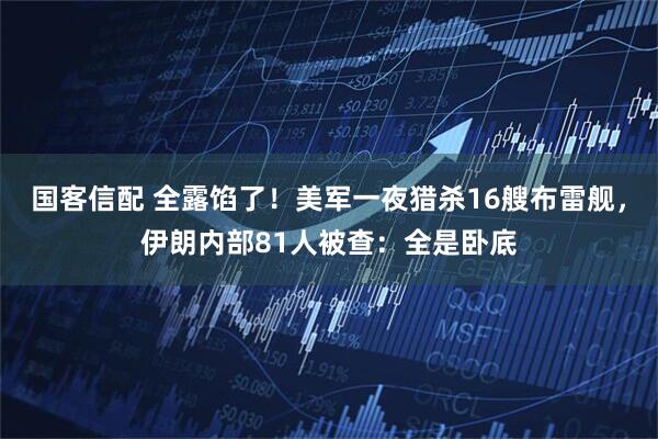 国客信配 全露馅了！美军一夜猎杀16艘布雷舰，伊朗内部81人被查：全是卧底