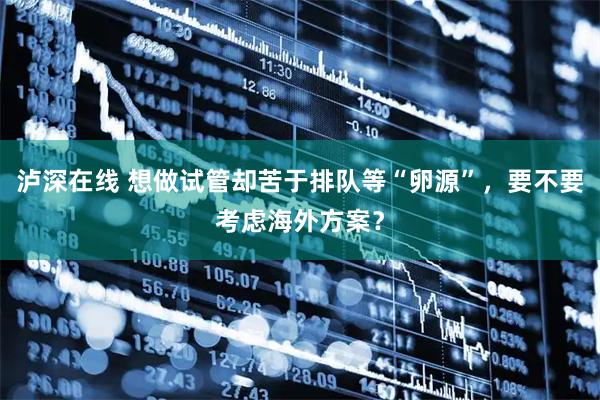 泸深在线 想做试管却苦于排队等“卵源”，要不要考虑海外方案？