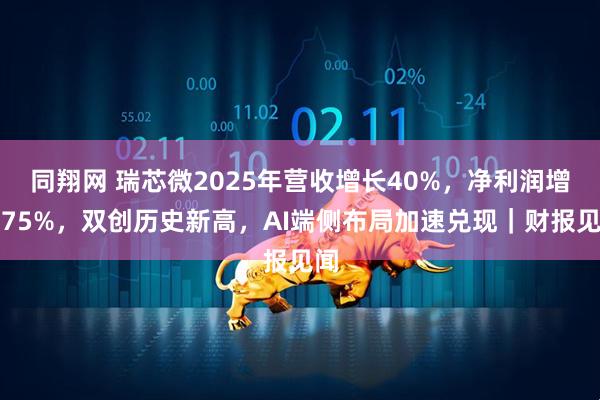 同翔网 瑞芯微2025年营收增长40%，净利润增长75%，双创历史新高，AI端侧布局加速兑现｜财报见闻