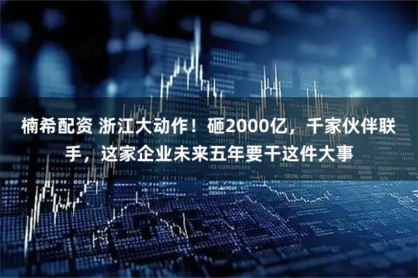 楠希配资 浙江大动作！砸2000亿，千家伙伴联手，这家企业未来五年要干这件大事